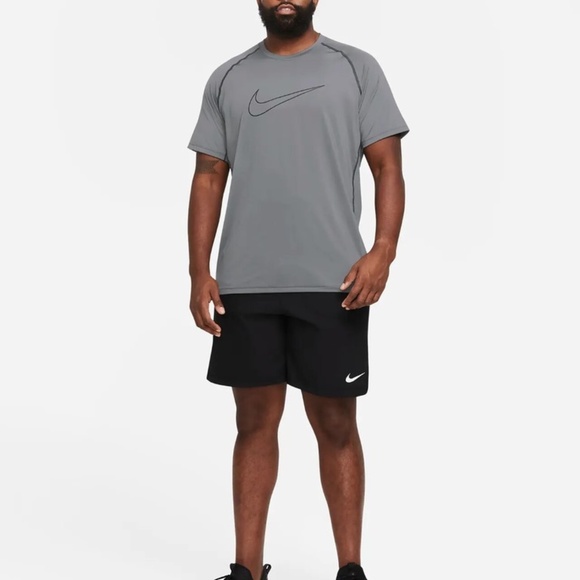 nike pro dri fit short sleeves men shirt Gray - Picture 5 of 8